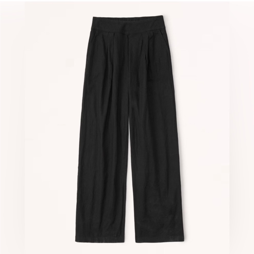 Abercrombie & Fitch Linen-Blend Ultra Wide-Leg Pant